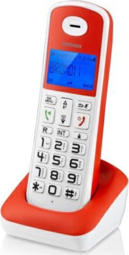 Telefono-Cordless-Brondi-Bravo-Style-Digital-Bianco/rosso