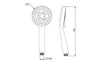 Telefono Doccia Triplo Getto In ABS Cromato - 1020
