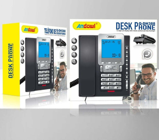 Telefono Fisso Con Cavo Q-dh388 Display Lcd A 12 Cifre Scrivania Ufficio Casa Elettronica/Telefonia fissa e accessori/Telefoni analogici Trade Shop italia - Napoli, Commerciovirtuoso.it