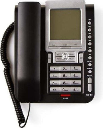 Telefono-Fisso-Con-Cavo-Q-dh388-Display-Lcd-A-12-Cifre-Scrivania-Ufficio-Casa