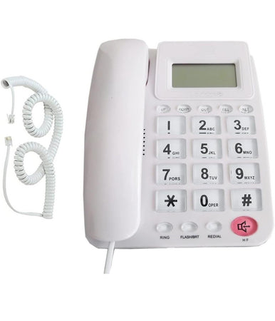 Telefono Fisso Con Tasti Grandi Per Casa Hotel Display Calcolatrice Fo-85011 Cid