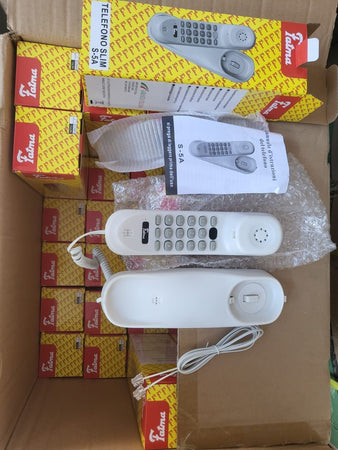 TELEFONO SLIM CON CAVO PER CASA, ALBERGO, HOTEL UFFICIO COLORE BIANCO NERO