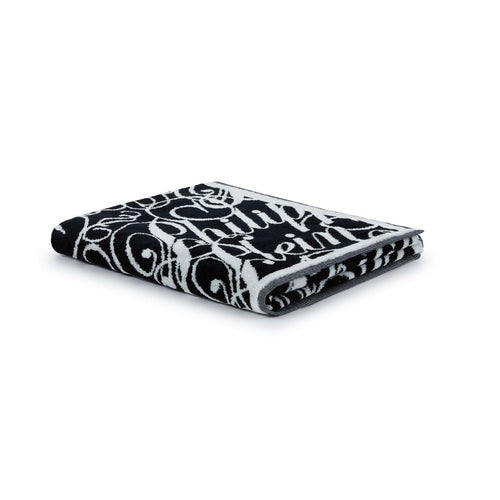 Philipp Plein Telo Bagno Script Moderno in Spugna