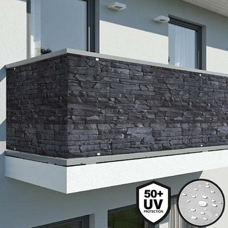 Telo-Copertura-Frangivista-Frangivento-Ringhiera-Protezione-Balcone-Pietra-Grigi