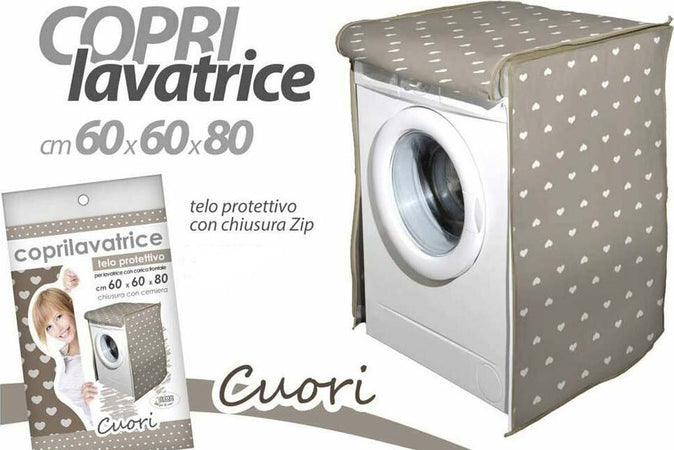 Telo Copertura Lavatrice Protezione Tessuto Chiusura Zip Cuori Tortora 60x60x80cm Casa, arredamento e bricolage > Pulizia e Bucato > Bucato e Stiratura Trade Shop italia - Napoli, Commerciovirtuoso.it