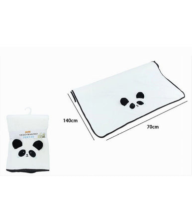 Telo Da Bagno Asciugamano 70x140 Cm Da Doccia In Tessuto Con Faccia Panda 10734