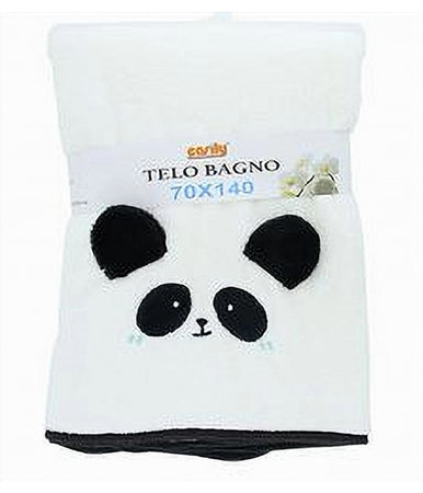 Telo Da Bagno Asciugamano 70x140 Cm Da Doccia In Tessuto Con Faccia Panda 10734