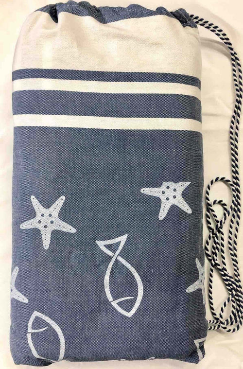 TELO-MARE-FOUTA-PER-LETTINO-COTONE-75X195-RIGATO-PON-PON-E-TASCHE-LATERALI