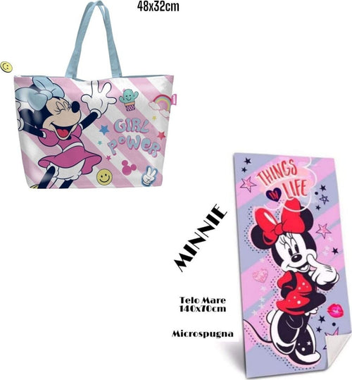 Telo Mare In Cotone + Borsa Da Spiaggia Asciugamano Borsa Mare Minnie Mouse Casa e cucina/Tessili per la casa/Biancheria da bagno/Asciugamani/Teli mare Trade Shop italia - Napoli, Commerciovirtuoso.it