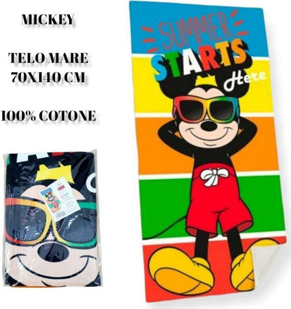 Telo Mare In Cotone Topolino Mickey Mouse Asciugamano Mare Piscina Bambini Casa e cucina/Tessili per la casa/Biancheria da bagno/Asciugamani/Teli mare Trade Shop italia - Napoli, Commerciovirtuoso.it