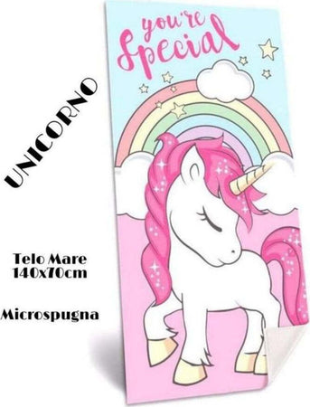 Telo Mare In Cotone Unicorni + Sacca In Omaggio Asciugamano Mare Piscina Bambine Casa e cucina/Tessili per la casa/Biancheria da bagno/Asciugamani/Teli mare Trade Shop italia - Napoli, Commerciovirtuoso.it