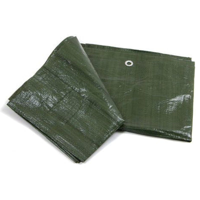 Telo occhiellato impermeabile in polietilene Verde da campeggio 70 gr