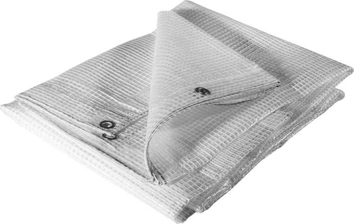 Telo occhiellato antistrappo impermeabile in polietilene Bianco da campeggio 160 gr Fai da te/Ferramenta/Teloni e imbracature/Teloni La Zappa - Altamura, Commerciovirtuoso.it