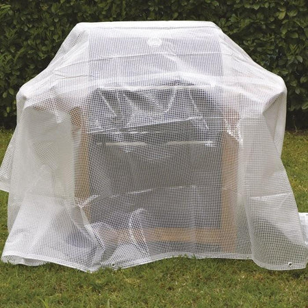 Telo occhiellato antistrappo impermeabile in polietilene Bianco da campeggio 160 gr