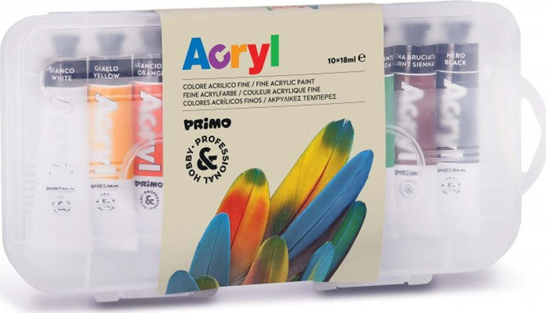 Tempera-acrilica-18-ml-10-pezzi-Primo