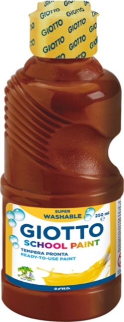 Tempera pronta - 250ml - marrone - Giotto Giochi e giocattoli/Attività creative/Accessori per disegnare e colorare/Pittura/Colori a tempera Eurocartuccia - Pavullo, Commerciovirtuoso.it