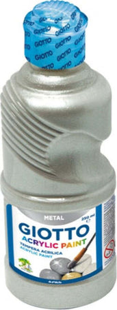 Tempera pronta acrilica - 250ml - argento - Giotto Giochi e giocattoli/Attività creative/Accessori per disegnare e colorare/Pittura/Colori a tempera Eurocartuccia - Pavullo, Commerciovirtuoso.it