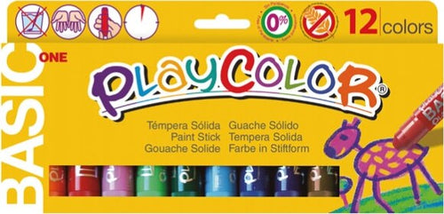 Tempera solida in stick Playcolor - 10gr - colori assortiti - Instant - astuccio 12 stick Giochi e giocattoli/Attività creative/Accessori per disegnare e colorare/Pittura/Colori a tempera Eurocartuccia - Pavullo, Commerciovirtuoso.it