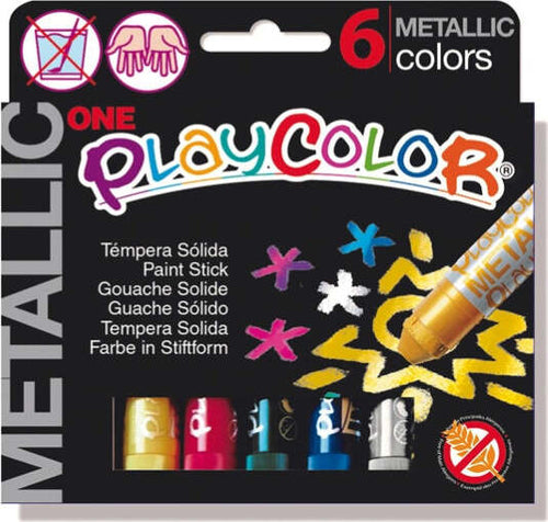 Tempera solida in stick Playcolor - 10gr - colori assortiti - Instant - astuccio 6 stick metal Giochi e giocattoli/Attività creative/Accessori per disegnare e colorare/Pittura/Colori a tempera Eurocartuccia - Pavullo, Commerciovirtuoso.it