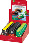 Temperamatite Animals con contenitore - 2 fori - con serbatoio e gomma assortiti - Faber Castell [multipack] 18 pezzi Cancelleria e prodotti per ufficio/Penne matite scrittura e correzione/Temperamatite Eurocartuccia - Pavullo, Commerciovirtuoso.it