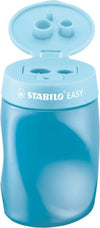 Temperamatite Easy con contenitore - 3 fori - ergonomico - blu - per mancini - Stabilo Cancelleria e prodotti per ufficio/Penne matite scrittura e correzione/Temperamatite Eurocartuccia - Pavullo, Commerciovirtuoso.it