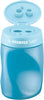 Temperamatite Easy con contenitore - 3 fori - ergonomico - blu - per mancini - Stabilo Cancelleria e prodotti per ufficio/Penne matite scrittura e correzione/Temperamatite Eurocartuccia - Pavullo, Commerciovirtuoso.it
