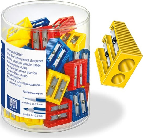 Temperamatite senza contenitore - 2 fori - colorati - Staedtler - conf. 50 pezzi Cancelleria e prodotti per ufficio/Penne matite scrittura e correzione/Temperamatite Eurocartuccia - Pavullo, Commerciovirtuoso.it
