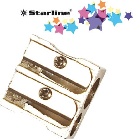 Temperamatite senza contenitore - 2 foro - in metallo - Starline Cancelleria e prodotti per ufficio/Penne matite scrittura e correzione/Temperamatite Eurocartuccia - Pavullo, Commerciovirtuoso.it