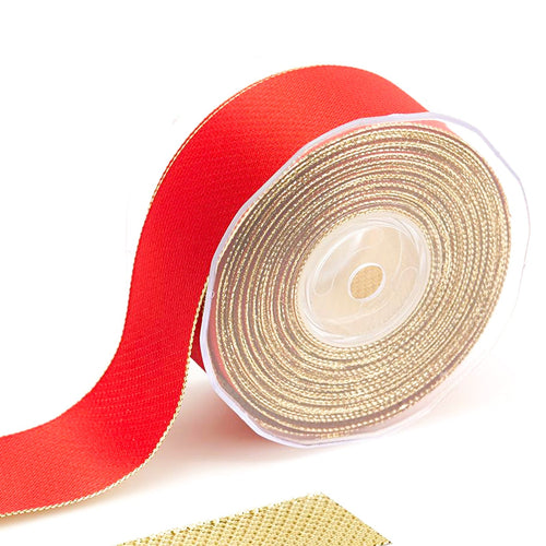 Nastro Classico bicolor retro oro per decorazioni e confezioni natalizie 10 mt