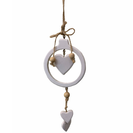 Pendaglio in legno h 20 cm, pallina per Albero di Natale addobbi natalizi