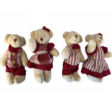 Pallina per albero orsetto Bianco h 15 cm pupazzo per decorazione natalizia