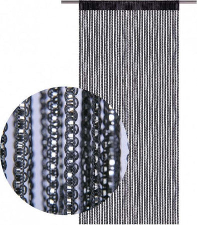 Tenda-A-Fili-Filo-Frange-Bianco-Argento-Nero-100x200cm-Per-Arredo-Interni