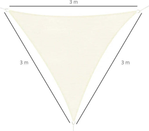 Tenda-a-Vela-Triangolare-Parasole-in-HDPE-per-Spazi-Esterni,-3x3x3-m,-Crema-Bianco-Avorio-ZX201-0617ZX2