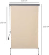 Tenda-Avvolgibile-Parasole-con-Manovella,-Installazione-a-Muro-o-Soffitto,-120x200cm,-Beige-ZS4830-235CWZS4