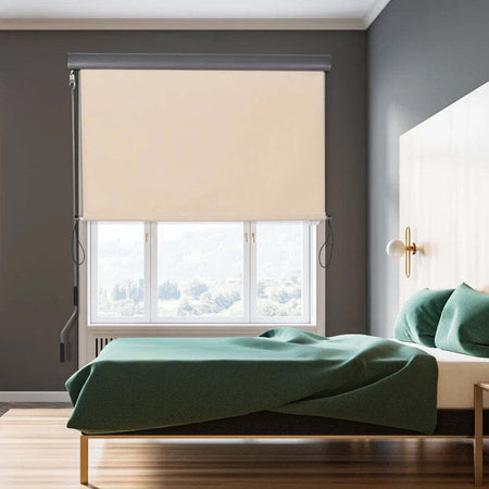 Tenda-Avvolgibile-Parasole-con-Manovella,-Installazione-a-Muro-o-Soffitto,-120x200cm,-Beige-ZS4830-235CWZS4