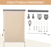 Tenda-Avvolgibile-Parasole-con-Manovella,-Installazione-a-Muro-o-Soffitto,-120x200cm,-Beige-ZS4830-235CWZS4