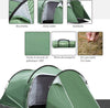 Tenda-da-Campeggio-2-4-Posti-con-Telo-Impermeabile-e-Porte-con-Cerniera,-426x206x15-cm,-Verde-Scuro-EN5A20-173EN5