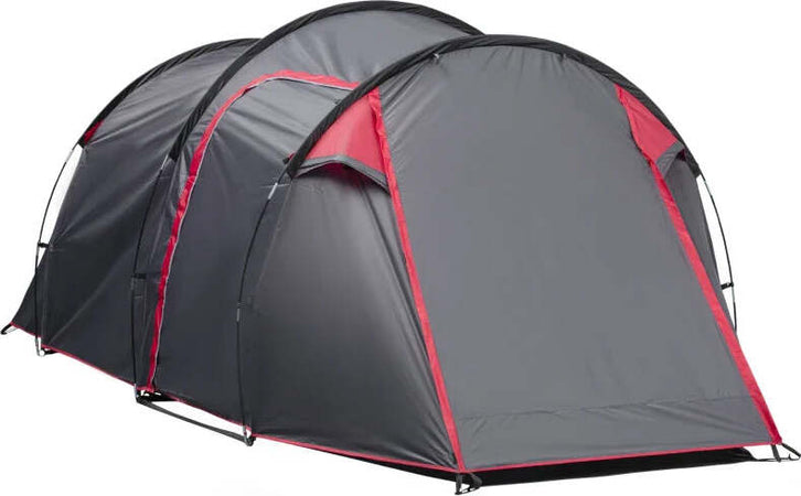 Tenda-da-Campeggio-2-4-Posti-con-Vestibolo-e-Porte-con-Cerniera,-426x206x154cm-Grigio-EM6A20-173CGEM6