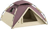 Tenda-da-Campeggio-2-Posti-con-2-Finestre-e-Gancio,-in-Poliestere-e-Fibra-di-Vetro,-225x190x130-cm,-Cachi-RQ1A20-388V00KKRQ1