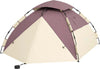 Tenda-da-Campeggio-2-Posti-con-2-Finestre-e-Gancio,-in-Poliestere-e-Fibra-di-Vetro,-225x190x130-cm,-Cachi-RQ1A20-388V00KKRQ1