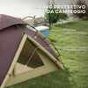 Tenda-da-Campeggio-2-Posti-con-2-Finestre-e-Gancio,-in-Poliestere-e-Fibra-di-Vetro,-225x190x130-cm,-Cachi-RQ1A20-388V00KKRQ1