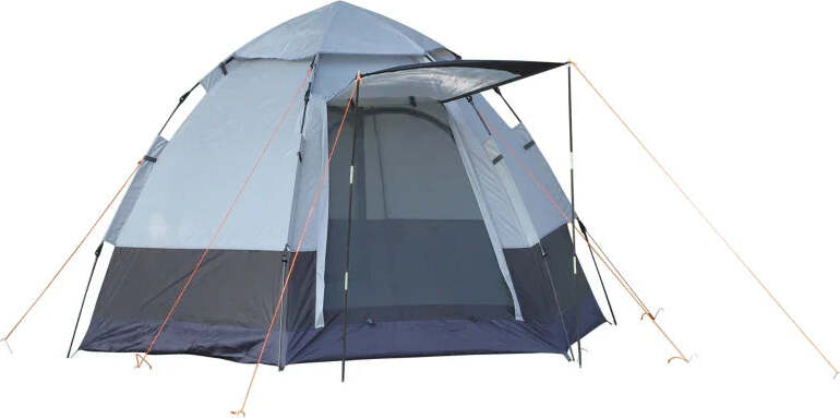 Tenda-da-Campeggio-2-Posti-con-Apertura-Automatica-e-Accessori,-in-Acciaio-e-Tessuto-Oxford,-Grigia-e-Nera-RG3A20-128RG3