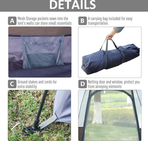Tenda-da-Campeggio-2-Posti-con-Apertura-Automatica-e-Accessori,-in-Acciaio-e-Tessuto-Oxford,-Grigia-e-Nera-RG3A20-128RG3