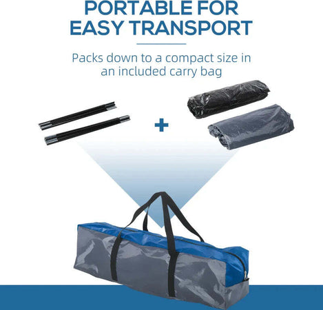 Tenda-da-Campeggio-2-Posti-con-Tasche-e-Gancio,-in-Poliestere-e-Fibra-di-Vetro,-3x2.50x1.30-m,-Blu-RS2A20-055RS2