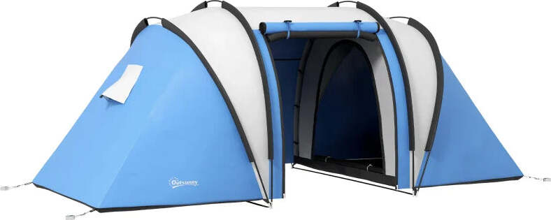 Tenda-da-Campeggio-2-Posti-Impermeabile-con-2-Stanze-Borsa-di-Trasporto,-220x450x180-cm,-Blu-EH7A20-387V00BUEH7