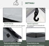 Tenda-da-Campeggio-2-Posti-Impermeabile-con-Vestibolo,-Finestre-e-Porte-con-Cerniera,-325x183x130cm-Grigio-EA1A20-174EA1