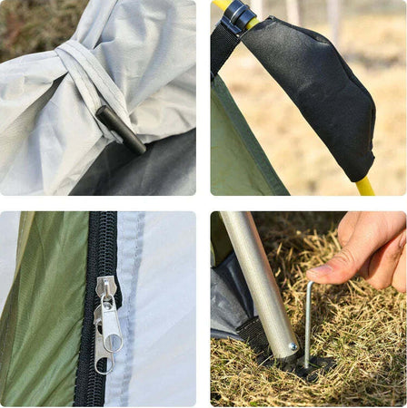 Tenda-da-Campeggio-2-Posti-Pop-Up-con-Porta-a-Cerniera-e-3-Finestre,-240x240x199cm,-Verde-EH6A20-054GNEH6