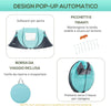 Tenda-da-Campeggio-3-Persone-a-Cupola,-Tenda-Pop-Up-Automatica-a-Igloo,-286x209x122cm,-Azzurro-EK9A20-261EK9