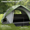 Tenda-da-Campeggio-3-Posti-con-Finestra-a-Rete,-in-Poliestere,-Fibra-di-Vetro-e-PE,-210x150x110-cm,-Grigio-e-Verde-RJ2A20-407V00GNRJ2