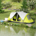 Tenda-da-Campeggio-4-posti-con-2-Spazi-Separati,-in-Poliestere-e-Fibra-di-Vetro,-450x215Px180-cm,-Verde-EG5A20-422V00YGEG5